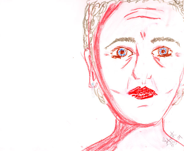 Georgia's self-portrait as an old lady.